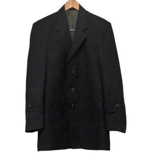 Brand New Man Coat, checker Fabric Design, Navy